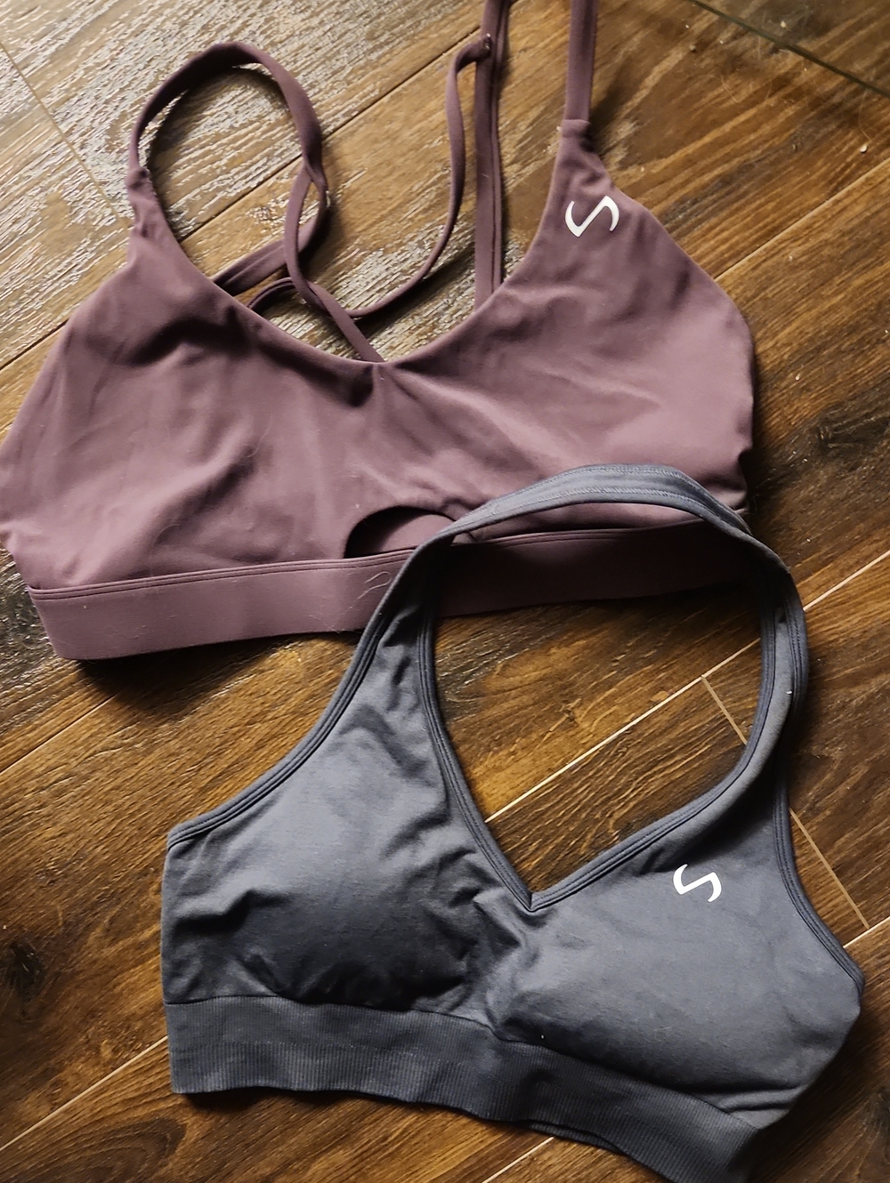 TLF Sports Bras - Plum and Charcoal Lot Of 2 XL